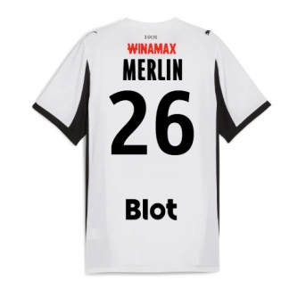Billige Fotballdrakt Stade Rennais Quentin Merlin #26 Replika Bortedrakt 2025-26 Kortermet